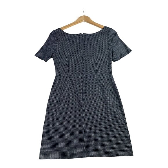 Banana Republic Square Detail Short Sleeve Dress size 2P Black/White - Picture 4 of 8